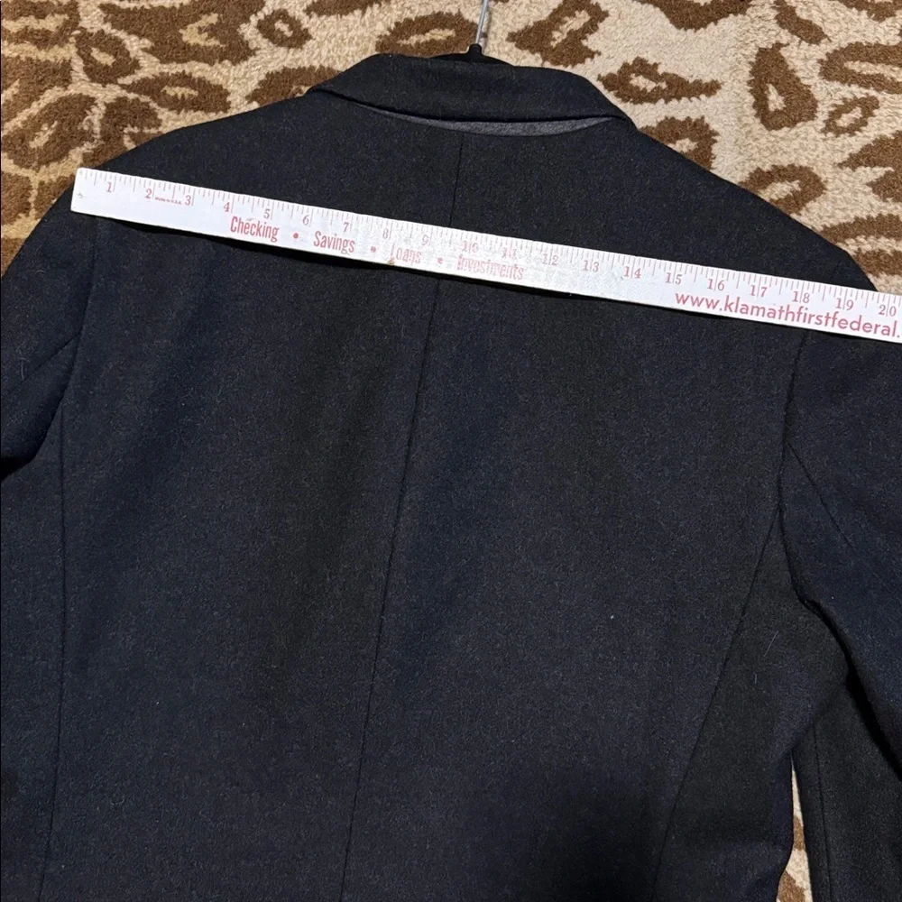 Gap Tailored Wool blend Admiral Military Blazer Sport Coat Mens L Tall Charcoal